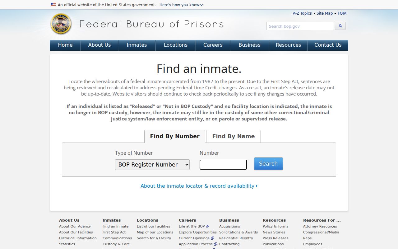 Federal custody lookup beyond Claiborne County arrest records