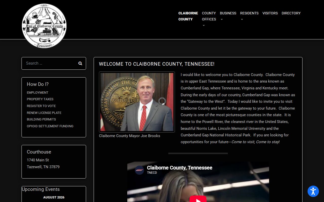 Claiborne County criminal history government records gateway