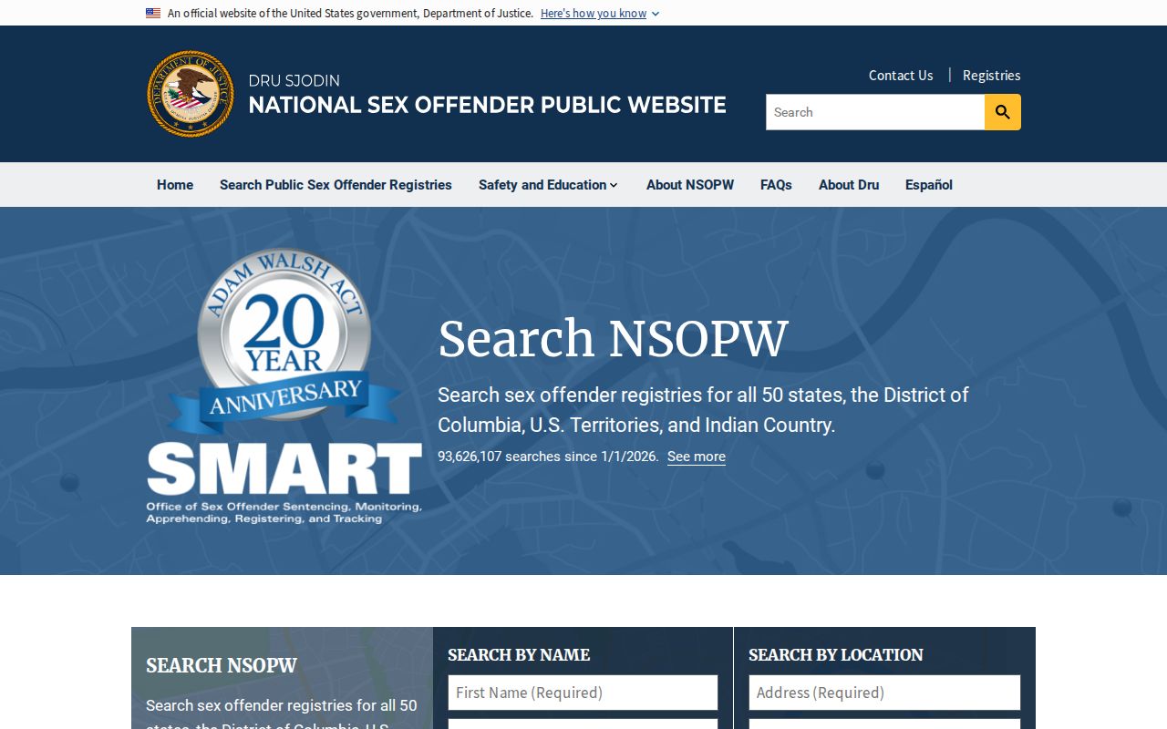 Claiborne County sex offender check through the national registry gateway